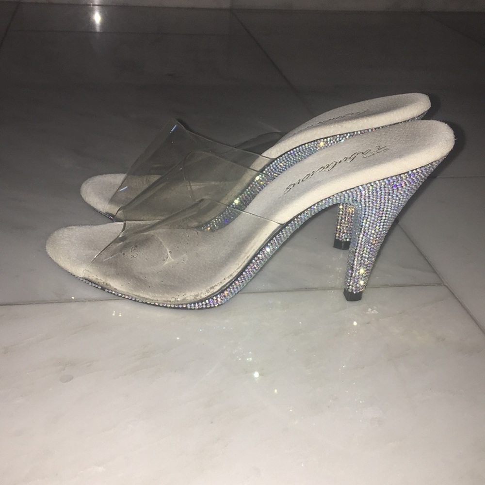 Clear bedazzled pleasers